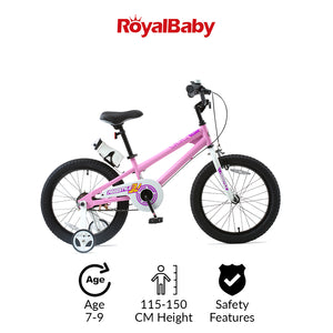 RoyalBaby Kids Bike 18" Pink for 6-9 Years Old BMX Freestyle