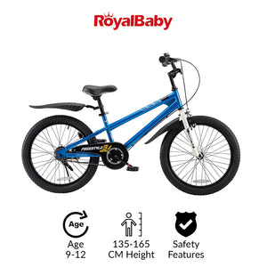 RoyalBaby Kids Bike 20" Blue for 8-12 Years Old BMX Freestyle