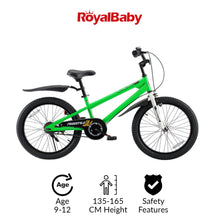 Load image into Gallery viewer, RoyalBaby Kids Bike 20&quot; Green for 8-12 Years Old BMX Freestyle