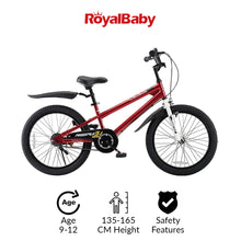 Load image into Gallery viewer, RoyalBaby Kids Bike 20&quot; Red for 8-12 Years Old BMX Freestyle