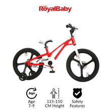Load image into Gallery viewer, RoyalBaby Kids Bike Galaxy Fleet Plus Magnesium 18&#39;&#39; Red for 6-9 Years Old (RB16-27)