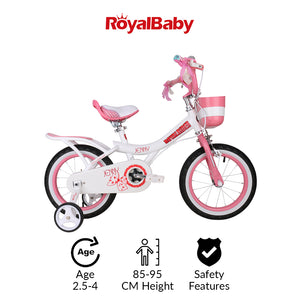RoyalBaby Girls Kids Bike 12" White for 2-5 Years Old Jenny Girls Bike