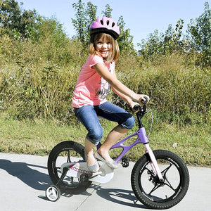 RoyalBaby Kids Bike 16" Purple for 4-7 Years Old Space Shuttle Magnesium Bike