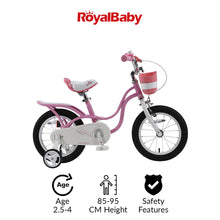 Load image into Gallery viewer, RoyalBaby Kids Bike 12&quot; Pink for 2-5 Years Old Little Swan Girls Bike