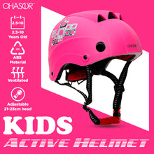 Load image into Gallery viewer, Chaser Kids Active Skate Scooter Bike Helmet-Pink