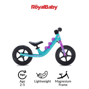 RoyalBaby RAWR Magnesium No Pedal Walking Balance Bike 12" (RB-B5)-Turquoise