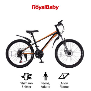 RoyalBaby RoyAlloy Mountain Bike 24" 21-S(24-25)-Black