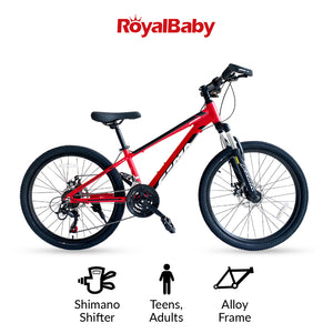 RoyalBaby RoyAlloy Mountain Bike 24" 21-S(24-25)-Red