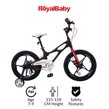 Load image into Gallery viewer, RoyalBaby Kids Bike 18&quot; Black for 6-9 Years Old Space Shuttle Magnesium Bike