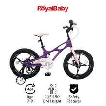 Load image into Gallery viewer, RoyalBaby Kids Bike 18&quot; Purple for 6-9 Years Old Space Shuttle Magnesium Bike