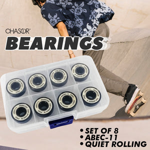 Chaser ABEC-11 Set of 8 Bearings for Skateboards Scooters