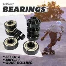 Load image into Gallery viewer, Chaser ABEC-11 Set of 8 Bearings for Skateboards Scooters